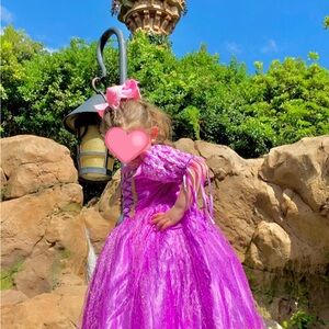 Purple Kids Dress with Pink Accents